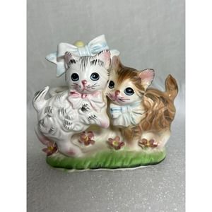 VINTAGE ARNART Ceramic KITTENS Planter, 8338, Excellent Condition MCM